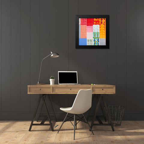Patch of Color Black Modern Wood Framed Art Print by Khorasani, Hooshang