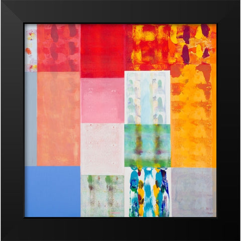 Patch of Color Black Modern Wood Framed Art Print by Khorasani, Hooshang