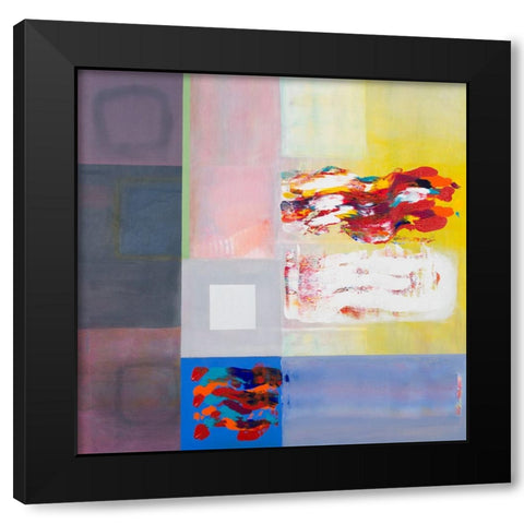Storm on the Plaza Black Modern Wood Framed Art Print with Double Matting by Khorasani, Hooshang