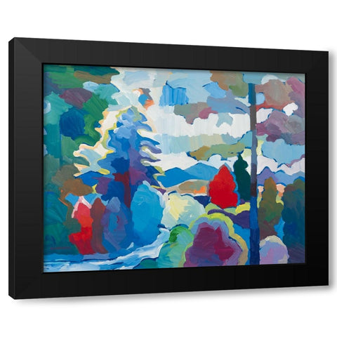 Stream into Consciousness #2 Black Modern Wood Framed Art Print by Khorasani, Hooshang