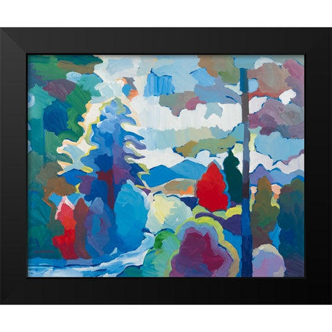 Stream into Consciousness #2 Black Modern Wood Framed Art Print by Khorasani, Hooshang