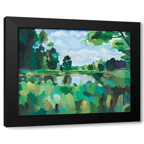 Bayou Life Black Modern Wood Framed Art Print with Double Matting by Khorasani, Hooshang