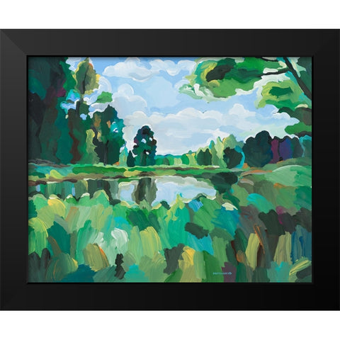 Bayou Life Black Modern Wood Framed Art Print by Khorasani, Hooshang