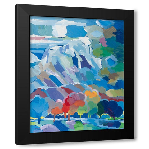 Cottonwood Connection Black Modern Wood Framed Art Print by Khorasani, Hooshang