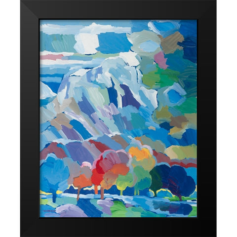 Cottonwood Connection Black Modern Wood Framed Art Print by Khorasani, Hooshang