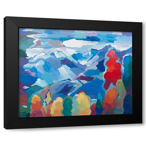 Natures Composition Black Modern Wood Framed Art Print with Double Matting by Khorasani, Hooshang