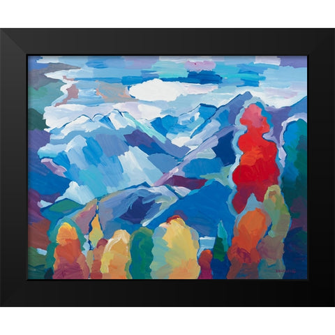 Natures Composition Black Modern Wood Framed Art Print by Khorasani, Hooshang