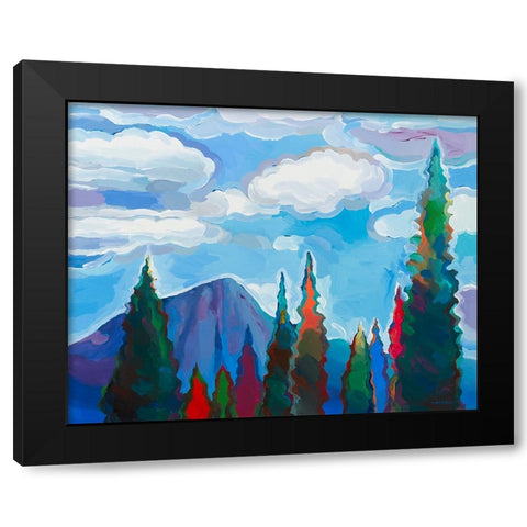 Color and Clouds #5 Black Modern Wood Framed Art Print by Khorasani, Hooshang