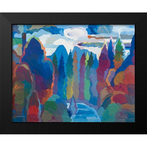 Stream into Consciousness Black Modern Wood Framed Art Print by Khorasani, Hooshang