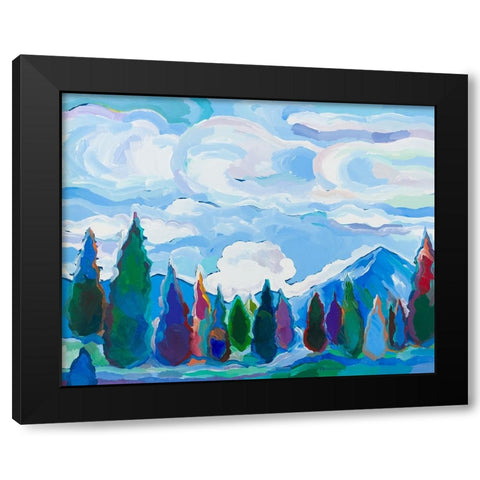 Color and Clouds #4 Black Modern Wood Framed Art Print by Khorasani, Hooshang
