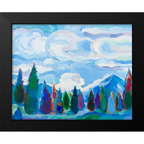 Color and Clouds #4 Black Modern Wood Framed Art Print by Khorasani, Hooshang