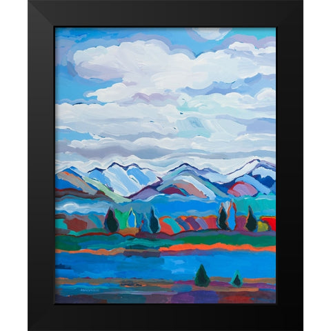 Color and Clouds #6 Black Modern Wood Framed Art Print by Khorasani, Hooshang