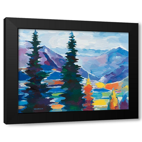 The Sentries Black Modern Wood Framed Art Print by Khorasani, Hooshang