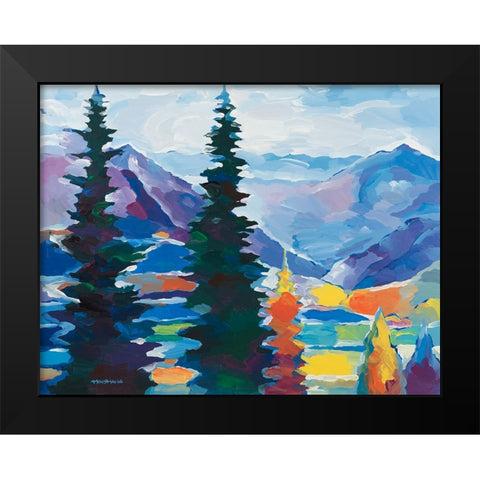 The Sentries Black Modern Wood Framed Art Print by Khorasani, Hooshang
