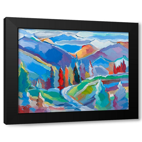 Colorado Composition #5 Black Modern Wood Framed Art Print by Khorasani, Hooshang