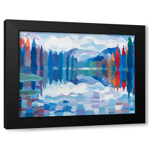 Sierra Serenity Black Modern Wood Framed Art Print with Double Matting by Khorasani, Hooshang