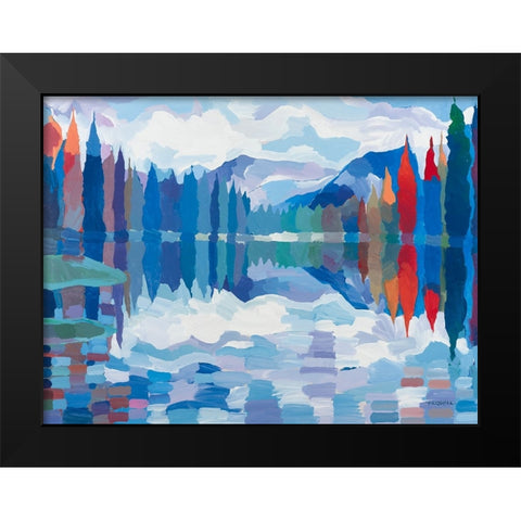 Sierra Serenity Black Modern Wood Framed Art Print by Khorasani, Hooshang