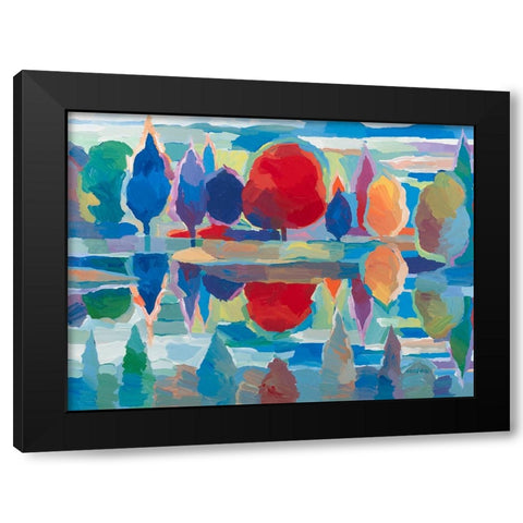 Time for Reflection Black Modern Wood Framed Art Print by Khorasani, Hooshang