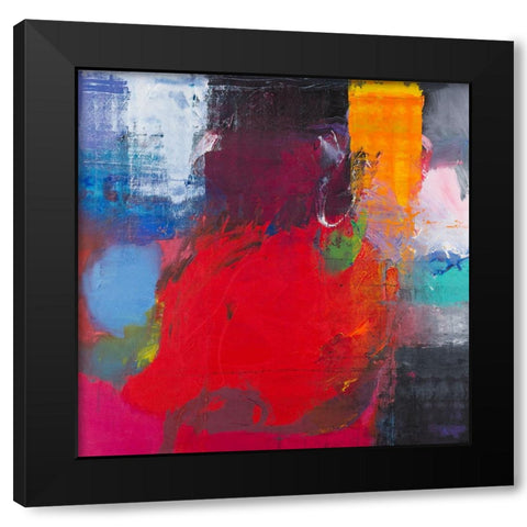 Joy #3 Black Modern Wood Framed Art Print with Double Matting by Khorasani, Hooshang