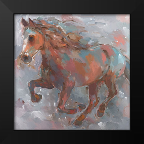 Bay Runner Black Modern Wood Framed Art Print by Khorasani, Hooshang