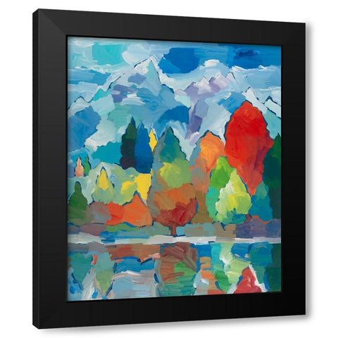Teton Tribute Black Modern Wood Framed Art Print with Double Matting by Khorasani, Hooshang