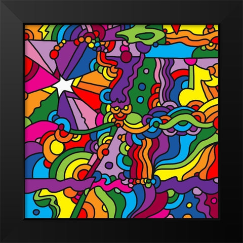 Pop-Art-Mambo-216A Black Modern Wood Framed Art Print by Green, Howie