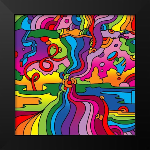 Pop-Art-Mambo-216C Black Modern Wood Framed Art Print by Green, Howie
