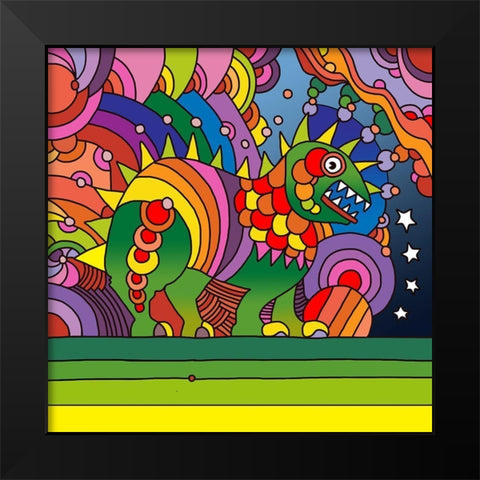 Pop-Art-Phinn-Monster Black Modern Wood Framed Art Print by Green, Howie