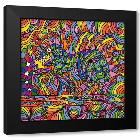 Pop-Art-Shane-Monster Black Modern Wood Framed Art Print with Double Matting by Green, Howie