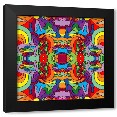 Psychadelic-landscape-1017 Black Modern Wood Framed Art Print by Green, Howie
