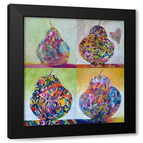 4 Pears 119 Black Modern Wood Framed Art Print by Green, Howie