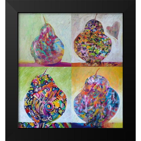 4 Pears 119 Black Modern Wood Framed Art Print by Green, Howie