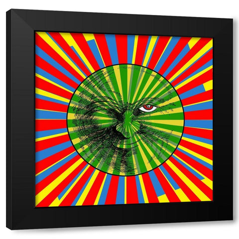 A Wink and a Nod Black Modern Wood Framed Art Print with Double Matting by Green, Howie