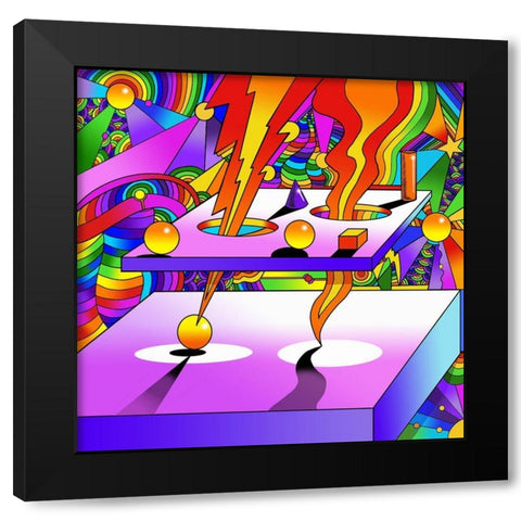 Floating Black Modern Wood Framed Art Print by Green, Howie