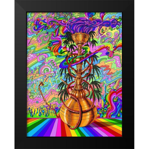 Hookah Black Modern Wood Framed Art Print by Green, Howie