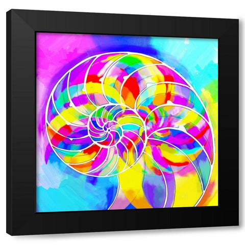 Nautilaus Shell Black Modern Wood Framed Art Print by Green, Howie