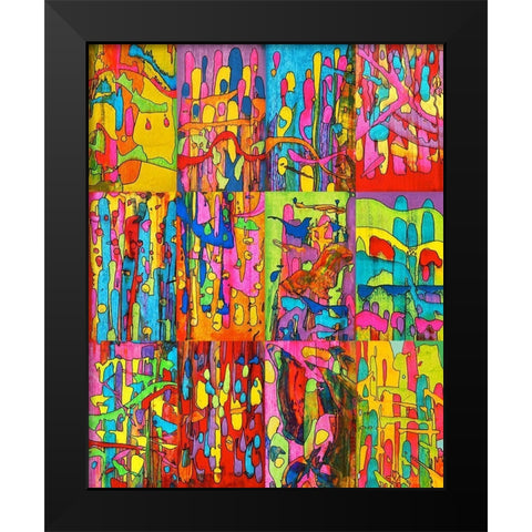 Abstracts-1 Black Modern Wood Framed Art Print by Green, Howie