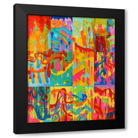 Abstracts-2 Black Modern Wood Framed Art Print by Green, Howie