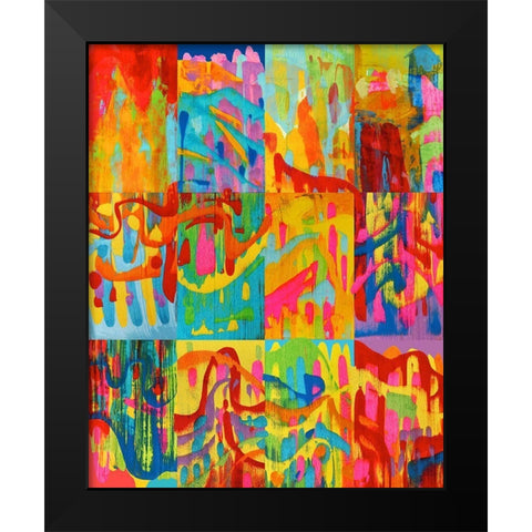 Abstracts-2 Black Modern Wood Framed Art Print by Green, Howie