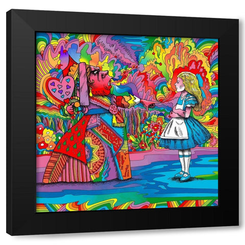 Alice-Queen Black Modern Wood Framed Art Print with Double Matting by Green, Howie