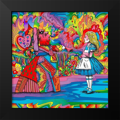 Alice-Queen Black Modern Wood Framed Art Print by Green, Howie
