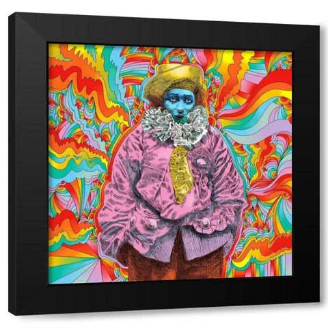 Pierrot Black Modern Wood Framed Art Print with Double Matting by Green, Howie