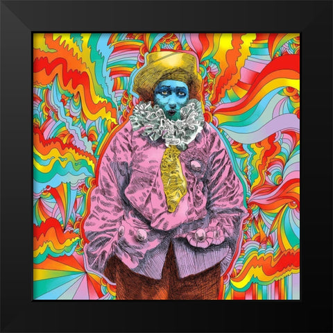 Pierrot Black Modern Wood Framed Art Print by Green, Howie