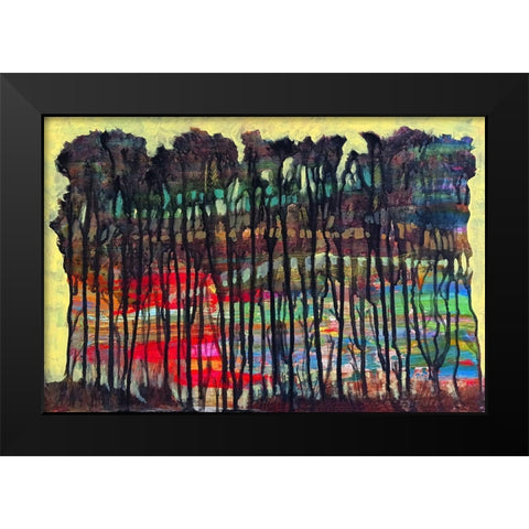 Trees-1 Black Modern Wood Framed Art Print by Green, Howie