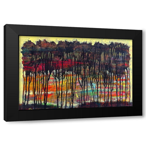 Trees-3 Black Modern Wood Framed Art Print by Green, Howie