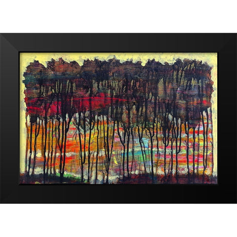 Trees-3 Black Modern Wood Framed Art Print by Green, Howie
