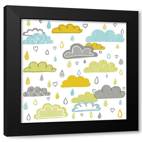 Cloudy Day Black Modern Wood Framed Art Print with Double Matting by HUE and MI and Sangita