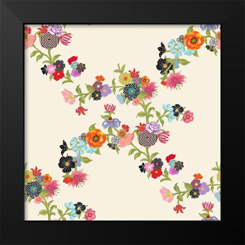 Florist Black Modern Wood Framed Art Print by HUE and MI and Sangita