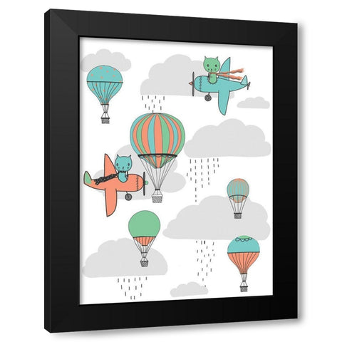 20-32 High Flyer Black Modern Wood Framed Art Print with Double Matting by HUE and MI and Sangita