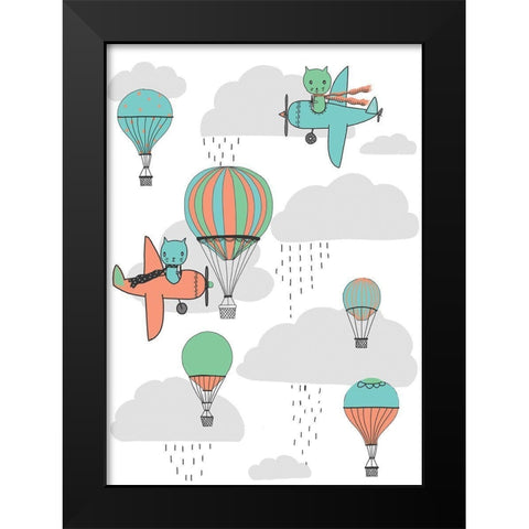20-32 High Flyer Black Modern Wood Framed Art Print by HUE and MI and Sangita